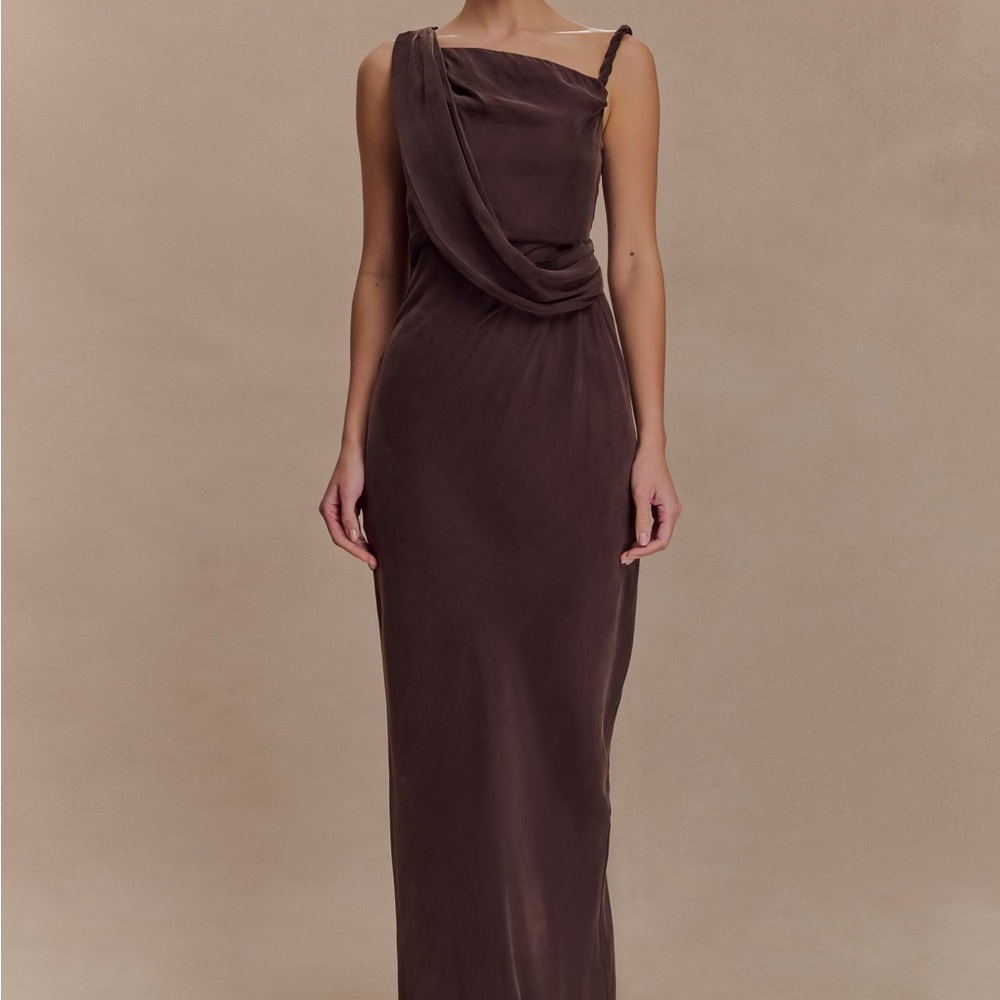 Meshki Chocolate Brown Maxi Dress